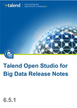 Talend Open Studio for Big Data Release Notes