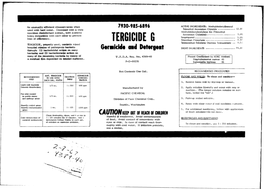 U.S. EPA, Pesticide Product Label, PACE TERGICIDE G GERMICIDE