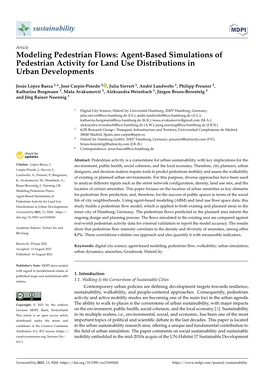 Modeling Pedestrian Flows: Agent-Based Simulations of Pedestrian Activity for Land Use Distributions in Urban Developments