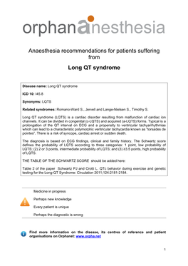 Long QT Syndrome