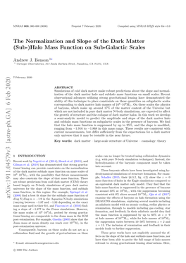 Halo Mass Function on Sub-Galactic Scales