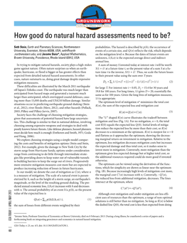 How Good Do Natural Hazard Assessments Need to Be?