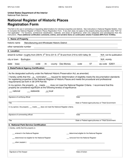 National Register of Historic Places Registration Form