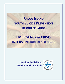 Rhode Island Emergency & Crisis Intervention Resources