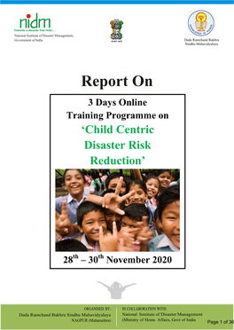 Child Centric Disaster Risk Reduction