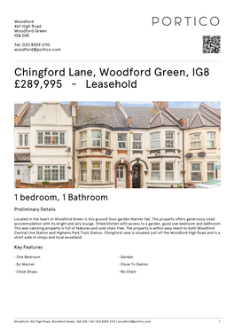 Chingford Lane, Woodford Green, IG8 £289,995