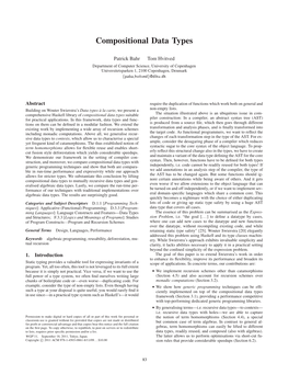 Compositional Data Types