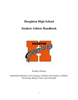 Houghton High School Student Athlete Handbook