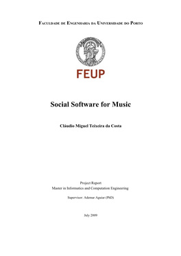 Social Software for Music