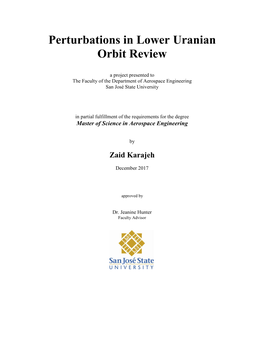 Perturbations in Lower Uranian Orbit Review