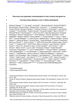 Discovery and Systematic Characterization of Risk Variants and Genes For