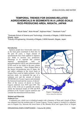 Temporal Trends for Dioxins-Related Agrochemicals in Sediments in a Large-Scale Rice-Producing Area, Niigata, Japan