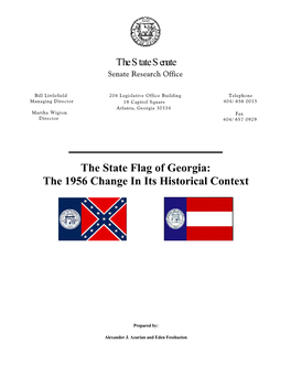 The State Flag of Georgia: the 1956 Change in Its Historical Context