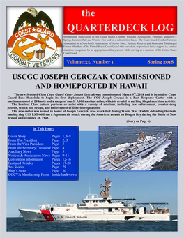 The QUARTERDECK LOG Membership Publication of the Coast Guard Combat Veterans Association