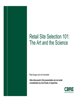 Retail Site Selection 101: the Art and the Science