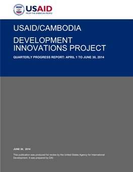 Usaid/Cambodia Development Innovations Project