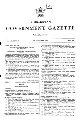 M GOVERNMENT GAZETTE