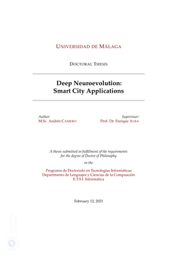 Deep Neuroevolution: Smart City Applications