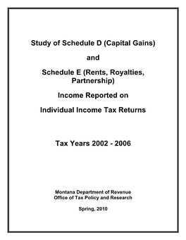 Capital Gains) and Schedule E (Rents, Royalties, Partnership