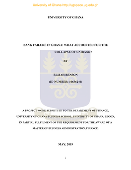 What Accounted for the Collapse of Unibank?