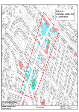 Byres Road and Associated Streets No. Licensed Premises