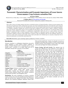 Taxonomic Characterisation and Economic Importance of Lesser