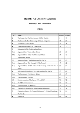 Studies in Hadith