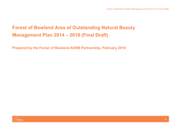 Forest of Bowland Area of Outstanding Natural Beauty Management Plan 2014 – 2019 (Final Draft)