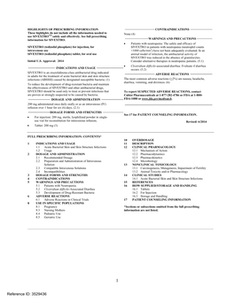 Sivextro (Tedizolid Phosphate)