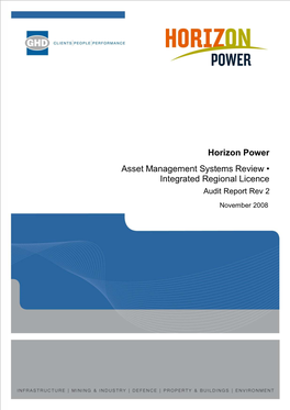 Horizon Power Asset Management Systems Review • Integrated Regional Licence Audit Report Rev 2