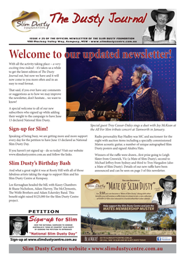 Sign-Up for Slim! Slim Dusty's Birthday Bash Slim Dusty Centre Website