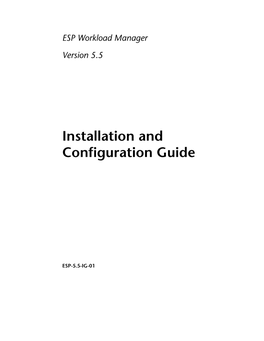 ESP Workload Manager V5.5 Installation and Configuration Guide