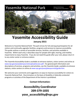 Yosemite Accessibility Guide January 2015