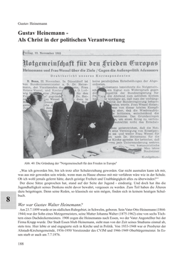 Gustav Heinemann Gustav Heinemann - Als Christ in Der Politischen Verantwortung