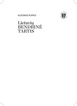 Lietuvių BENDRINĖ TARTIS