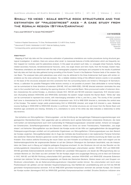 Scale Brittle Rock Structures and the Estimation of “Paleostress” Axes – a Case Study from the Koralm Region (Styria/Carinthia)______