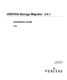 VERITAS Storage Migrator 3.4.1 Installation Guide UNIX