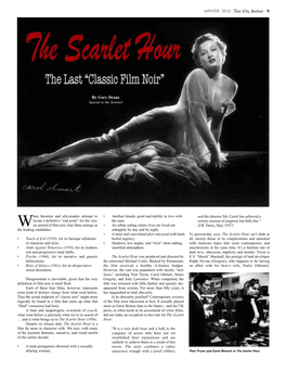 The Scarlet Hour