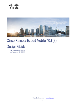 Cisco Remote Expert Mobile 10.6(3) Design Guide
