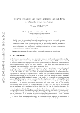 Convex Pentagons and Convex Hexagons That Can Form Rotationally Symmetric Tilings