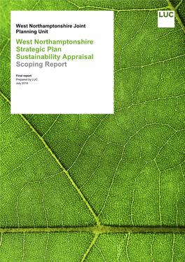 Sustainability Appraisal X Scoping Report