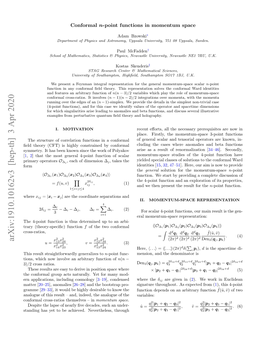 Conformal $ N $-Point Functions in Momentum Space