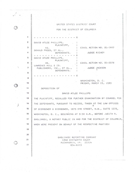 United States District Court for the District of Columbia 1