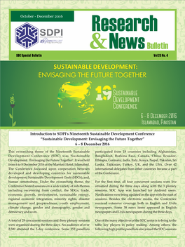 Research & News Bulletin SDC Special Bulletin Vol 23 No