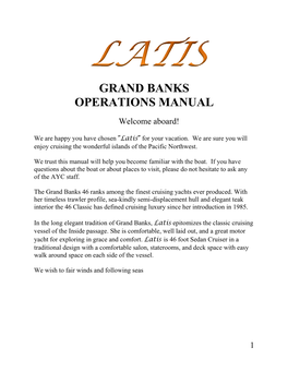 Grand Banks Operations Manual