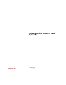 Managing Sendmail Services in Oracle® Solaris 11.4