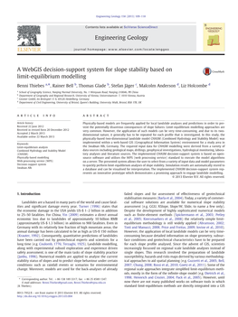 A Webgis Decision-Support System for Slope Stability Based on Limit-Equilibrium Modelling