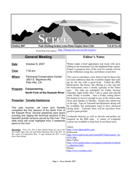 April 1999 SCREE