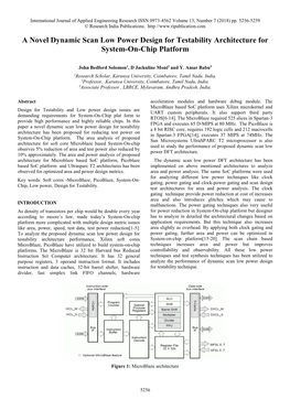 A Novel Dynamic Scan Low Power Design for Testability Architecture for System-On-Chip Platform