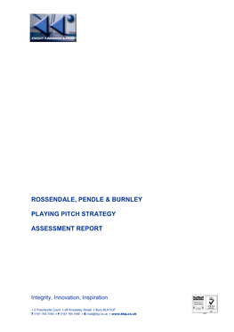 Rossendale Burnley Pendle Assessment Report 2016